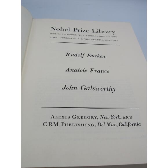 Nobel Prize Library 1971 Hardcover Eucken France Galworthy Helvetics Press - Picture 9 of 12